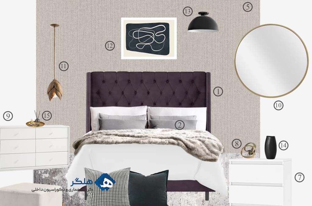 ایدههای خلاقانه برای استفاده از بنفش در دکوراسیون - نمونه 2