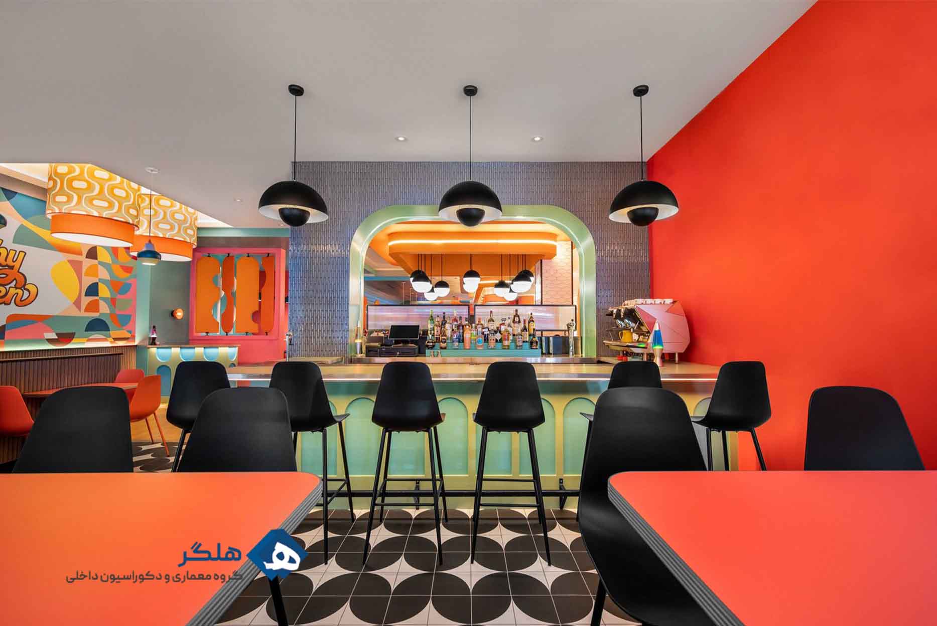 طراحی داخلی فست فود مدرن