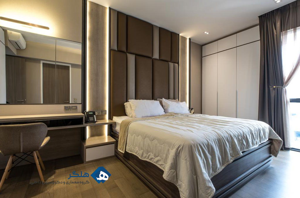 چیدمان اتاق خواب کوچک مدرن
