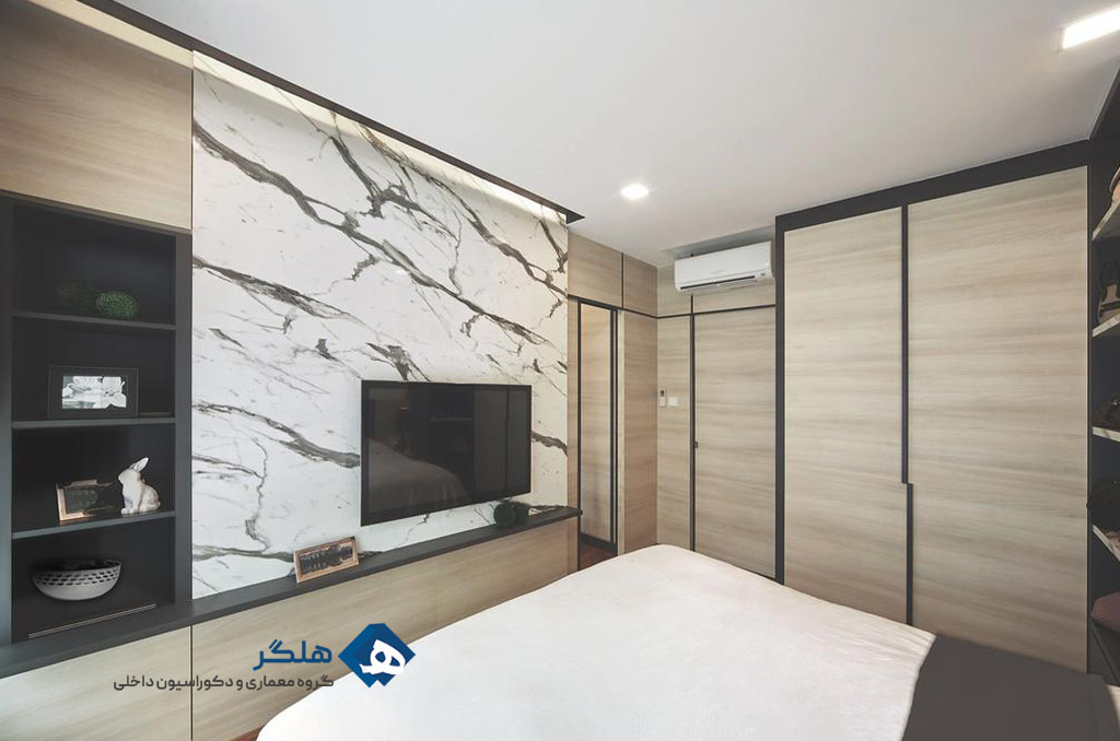 چیدمان اتاق خواب خیلی کوچک