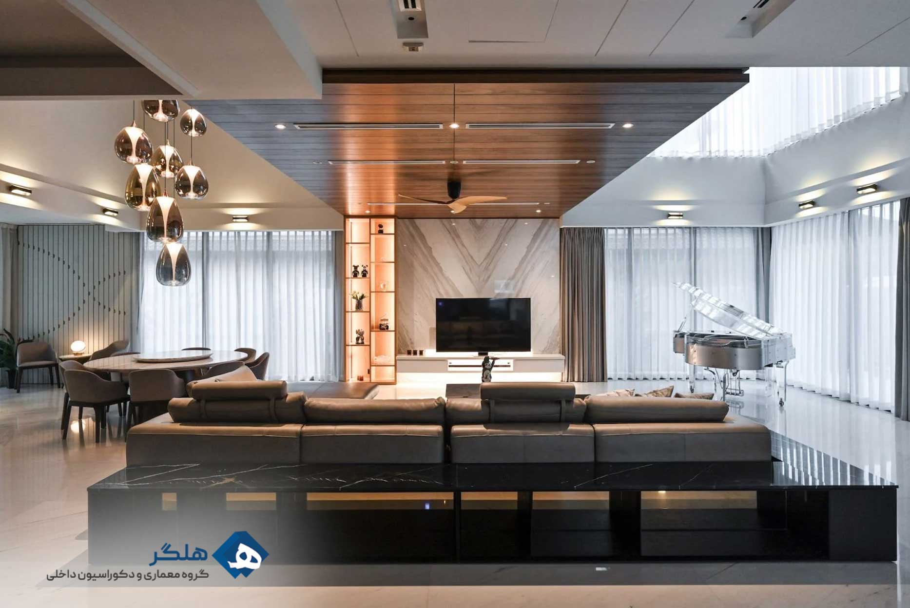 طراحی داخلی ویلای مدرن دوبلکس