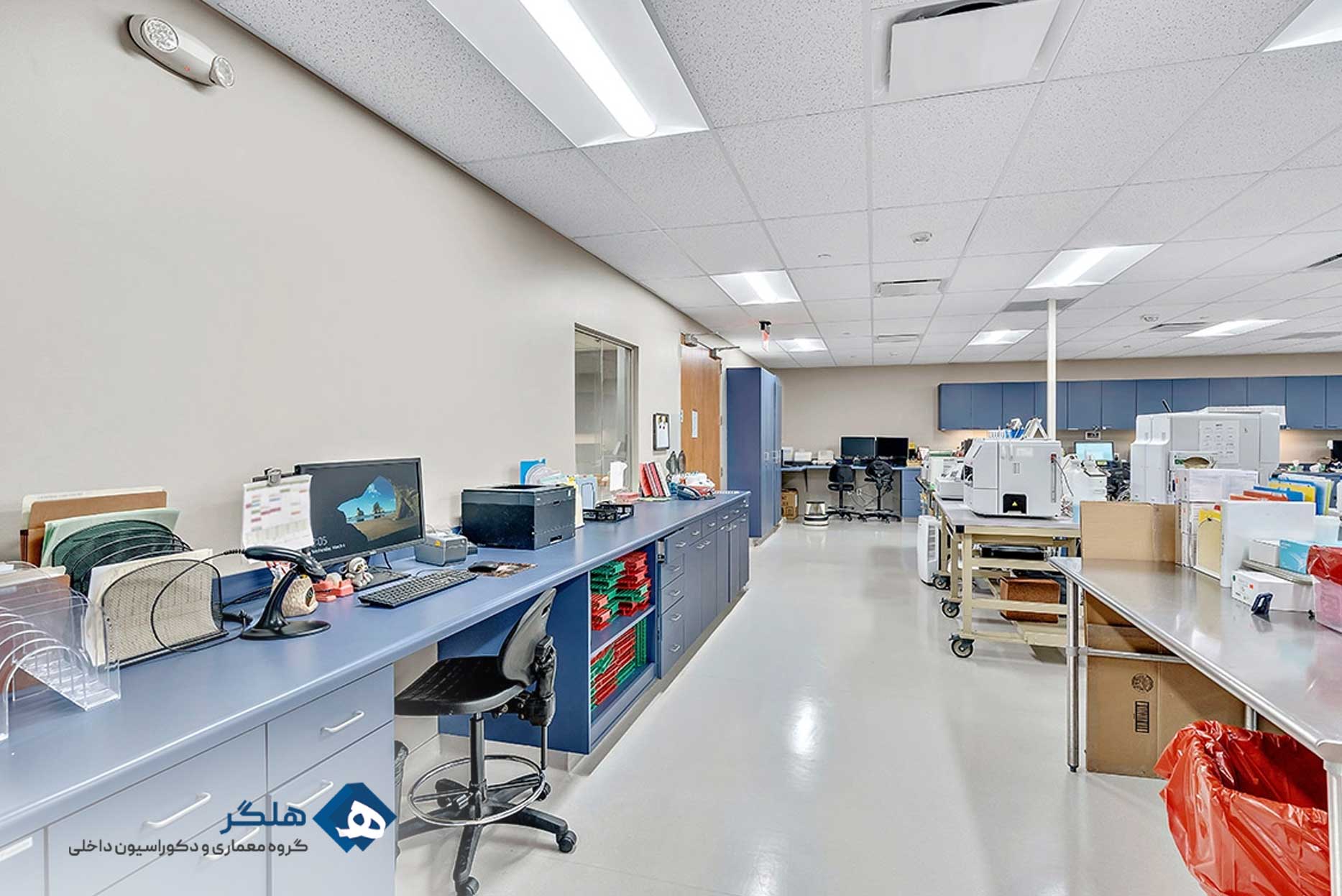 طراحی داخلی بخش آزمایشگاه