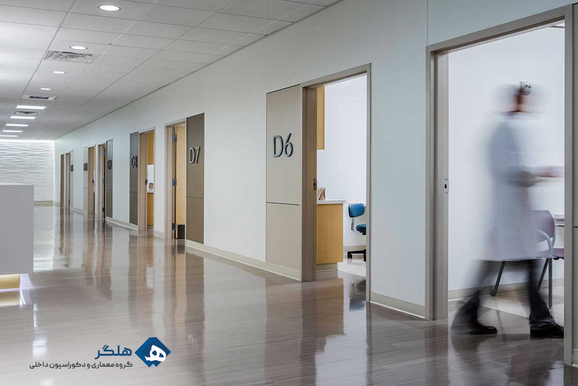 طراحی داخلی فضاهای مختلف بیمارستان