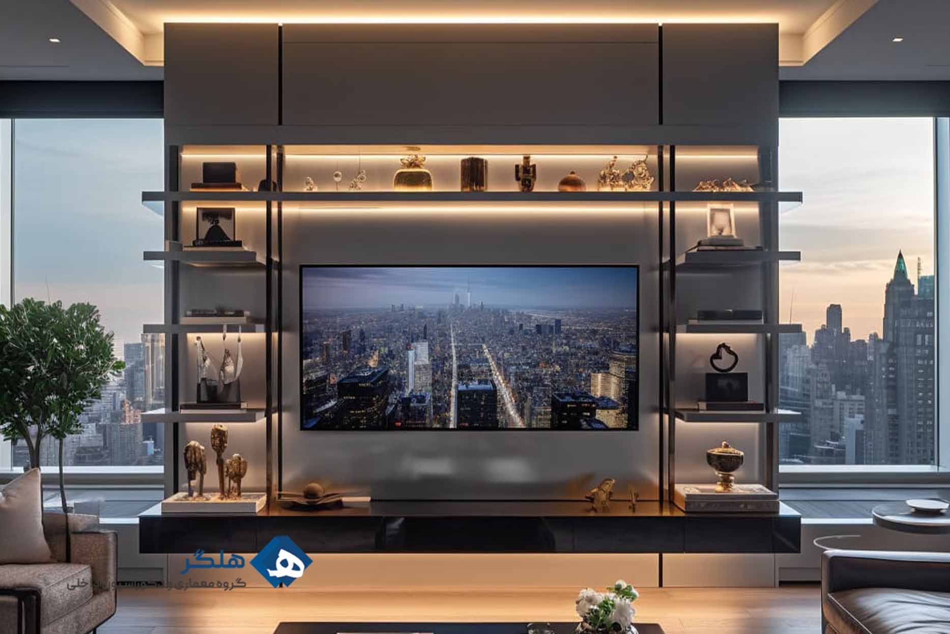 تی وی وال شیشهای