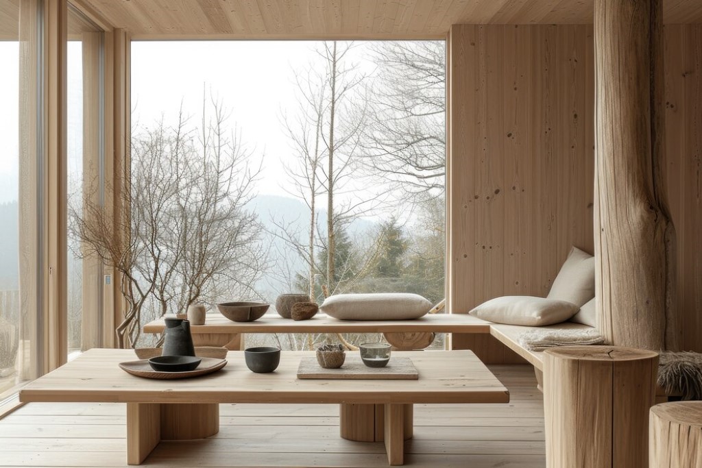 معماری داخلی با مصالح چوبی | طراحی دکوراسیون داخلی