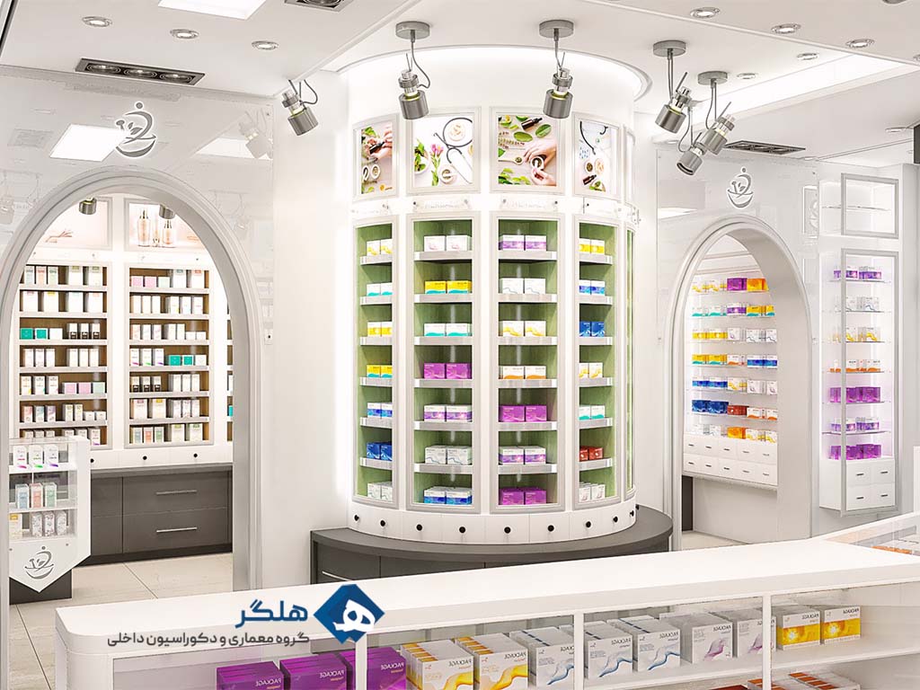 عکس طراحی داخلی داروخانه شیک