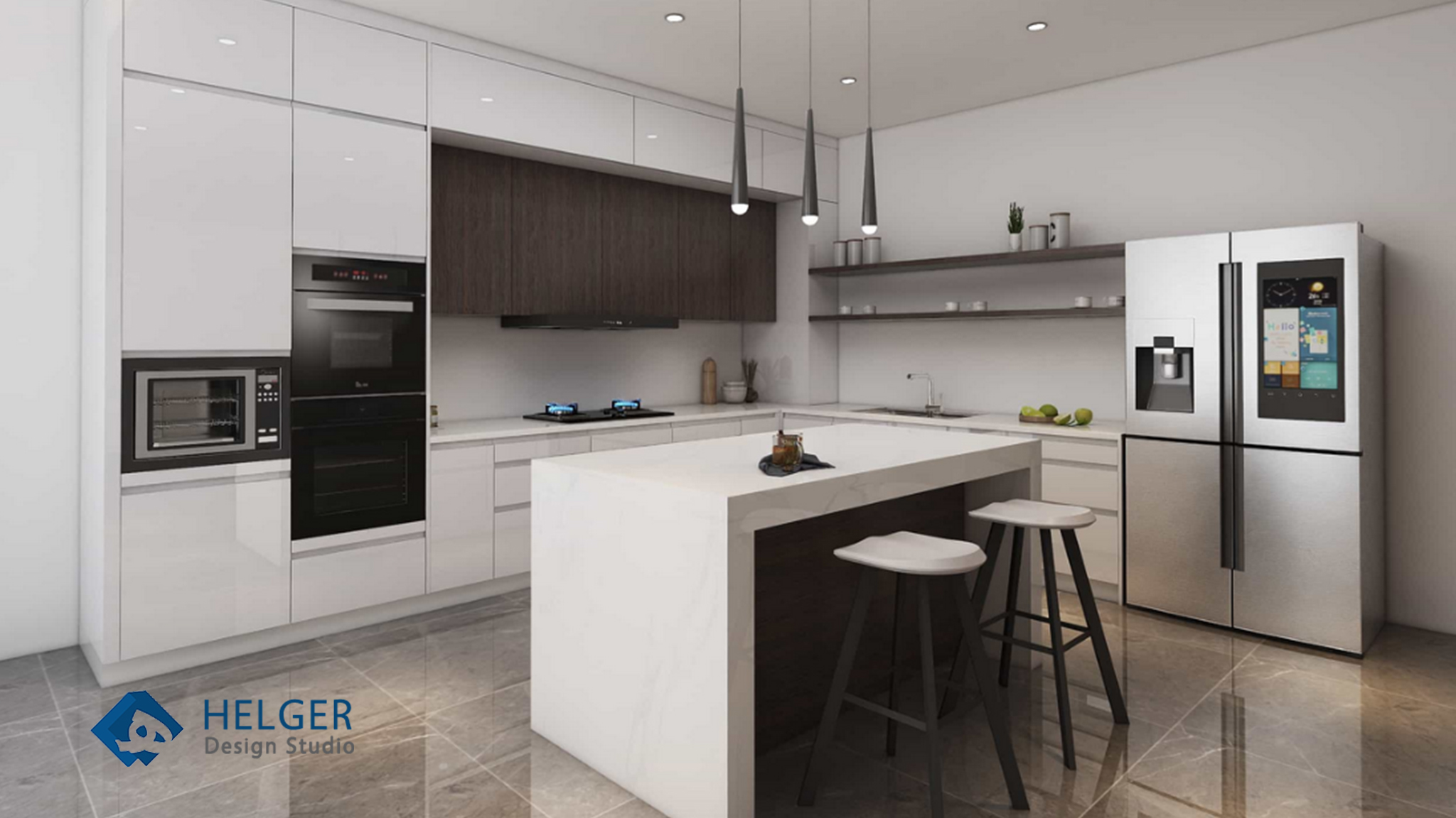 کابینت‌های دو رنگ