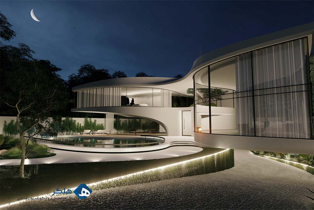 طراحی داخلی محوطه ویلا