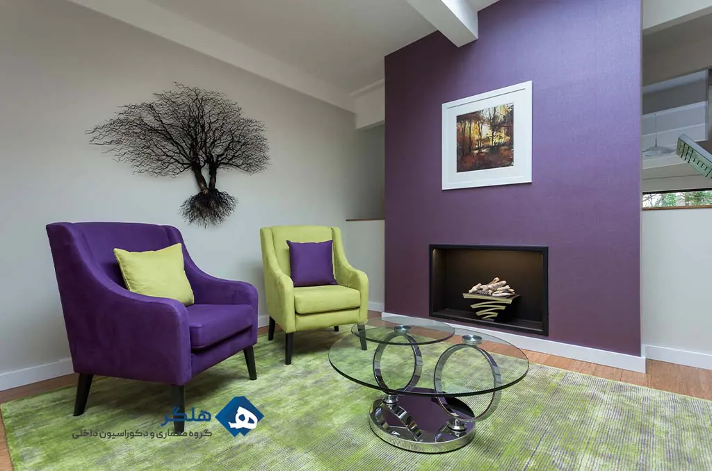 رنگ بنفش در دکوراسیون و فضای داخلی مدرن