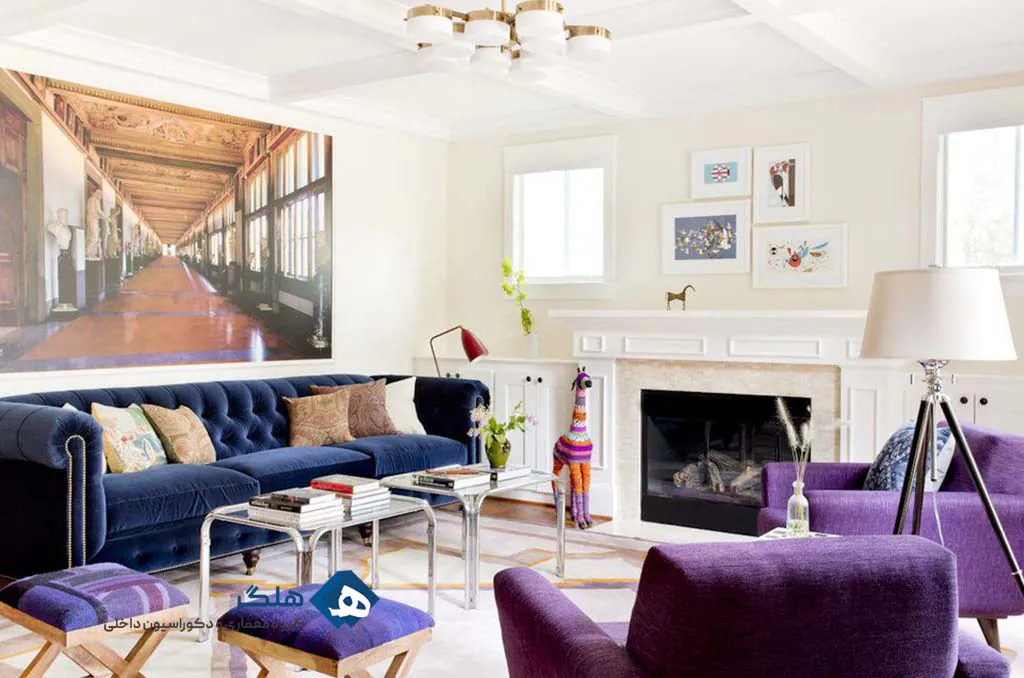 دیوارهای بنفش در دکوراسیون داخلی