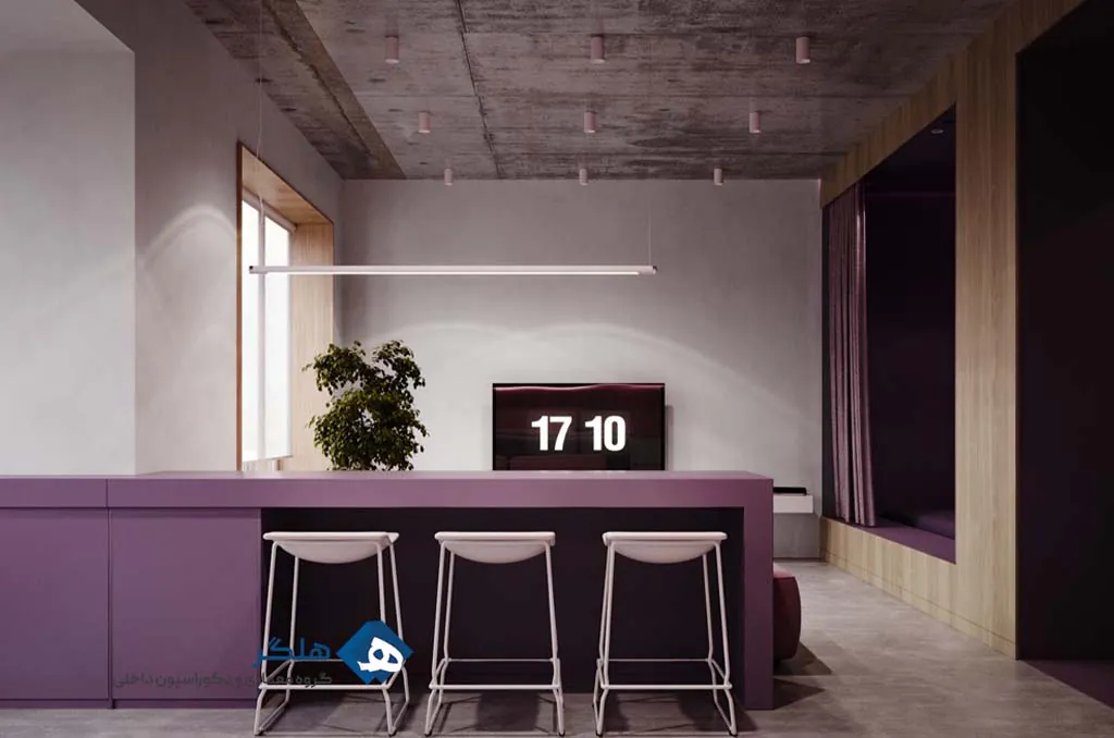 استفاده از رنگ بنفش