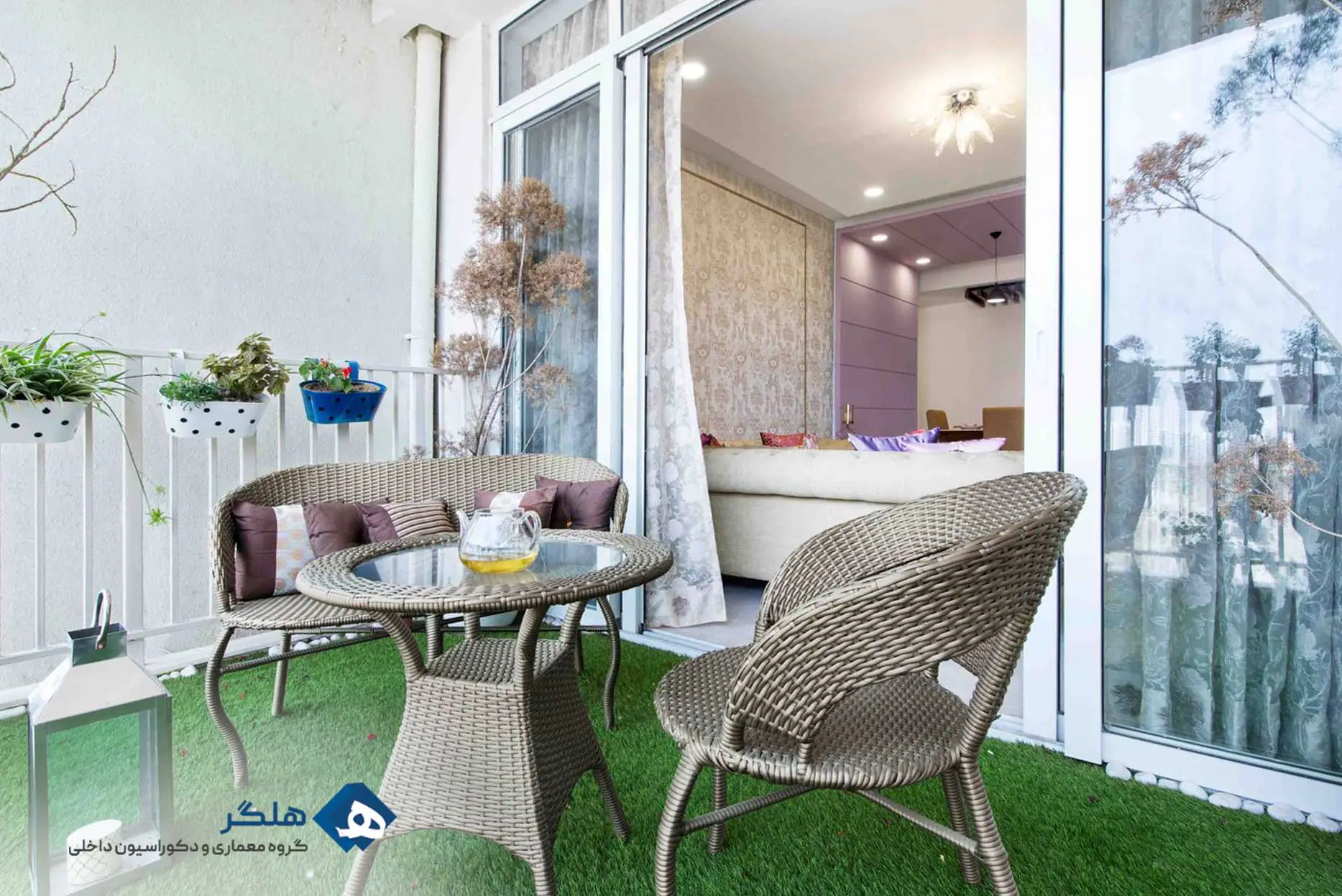 طراحی تراس کوچک ایرانی