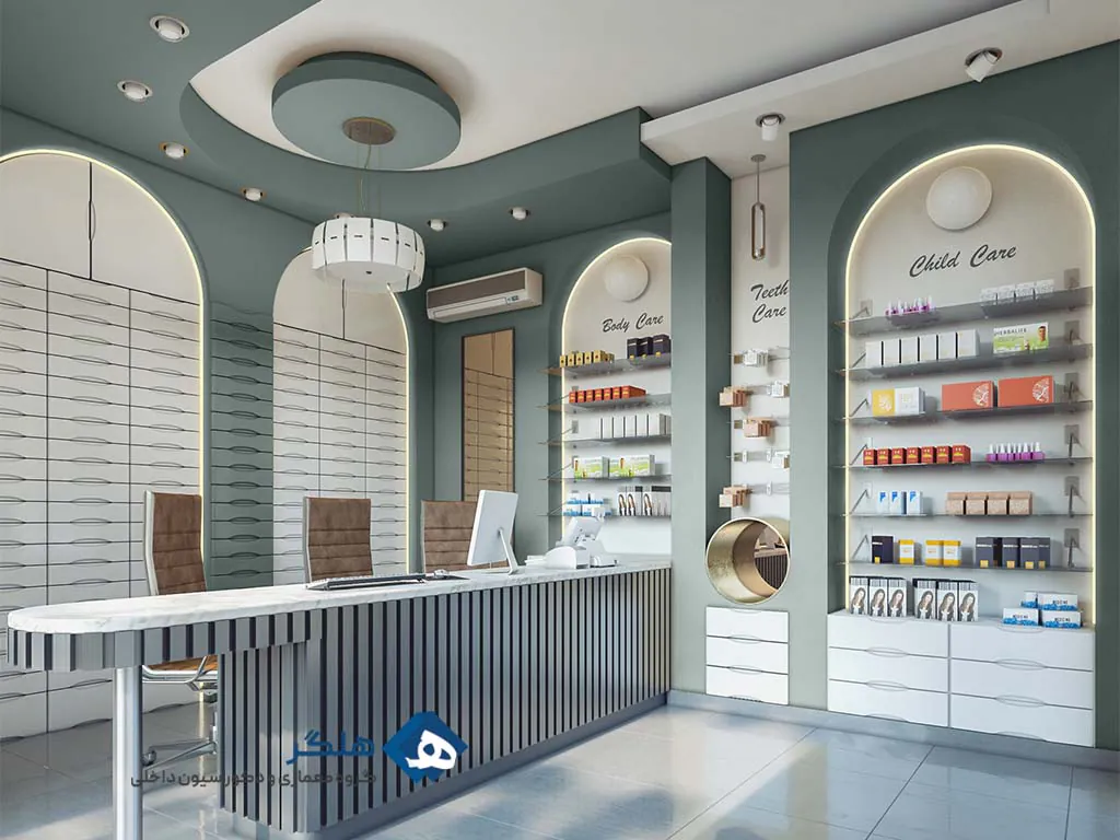 طراحی داخلی داروخانه شیک