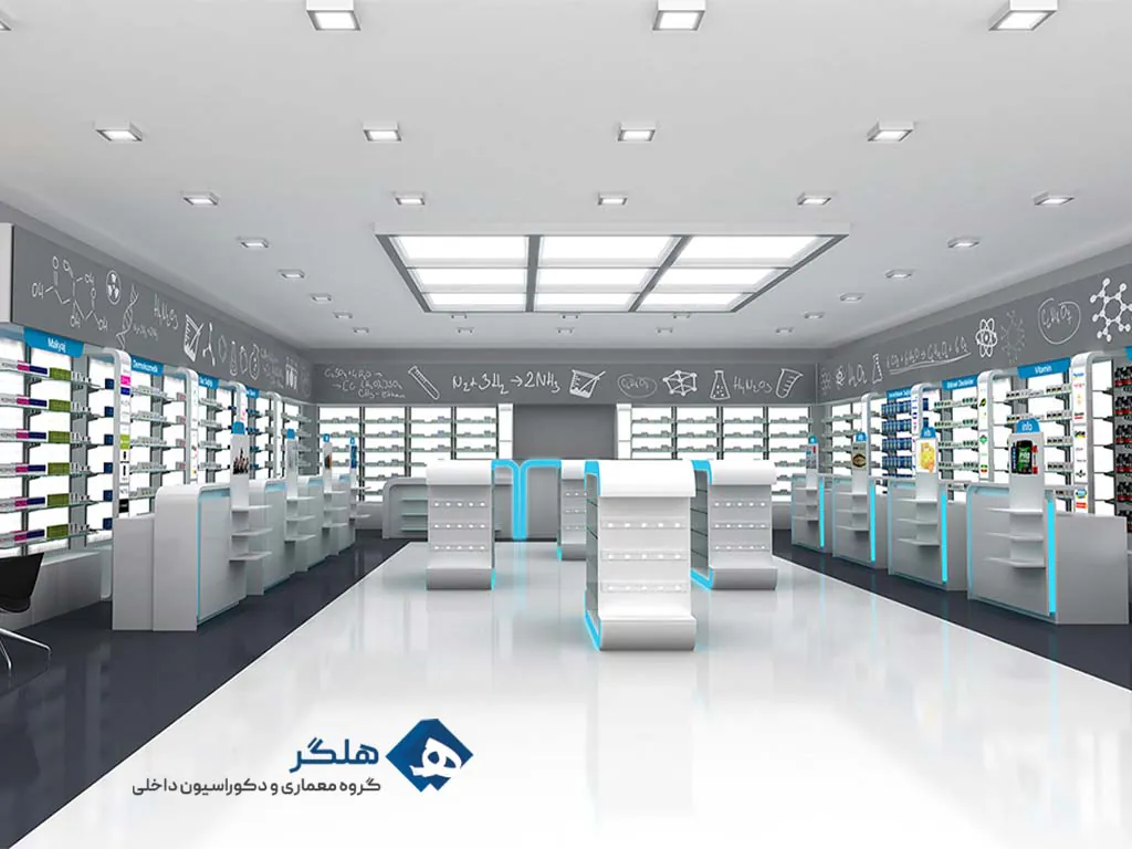 عکس طراحی داخلی داروخانه